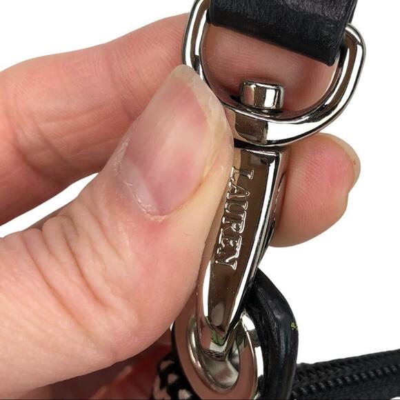 Ralph Lauren Monogram Houndstooth Canvas Mini Bag - Picture 16 of 16